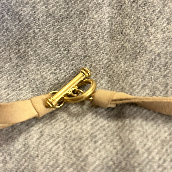 Pressed Turquoise 4 stranded Beaded Necklace with leather & wood Accents 24” - Picture 6 of 10